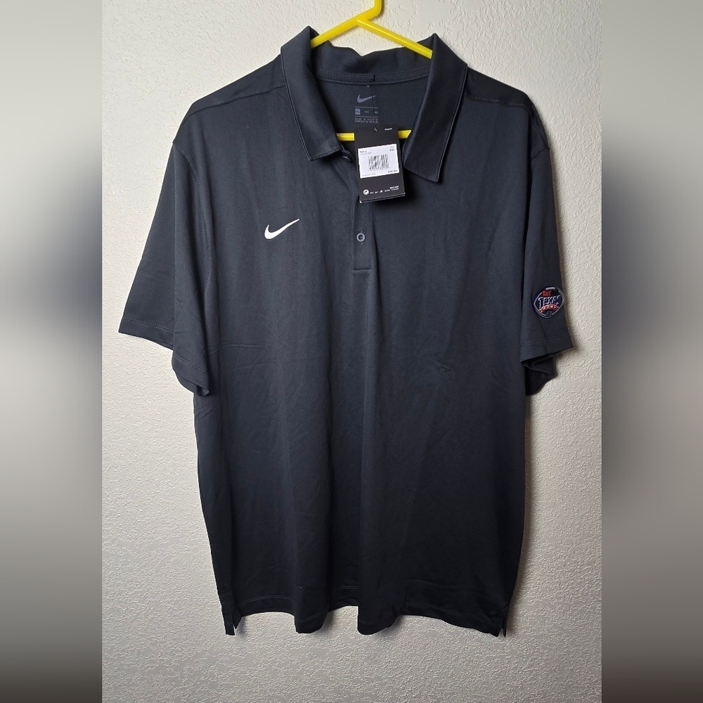 New Nike Polo Black Shirt Men XXL   3 Button Texas Bowl - Picture 6 of 14